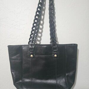 PATRICIA NASH IVY CHAINLINK TOTE Vintage Vegetable Black Large